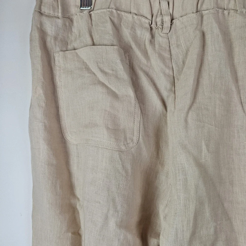 Quince Womens 100% European Flax Linen Wide Leg Pants 25